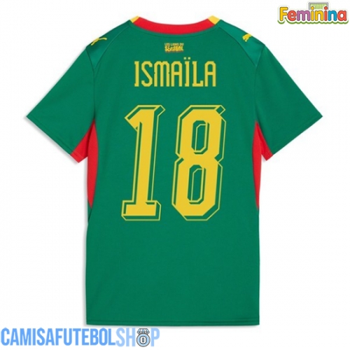 Camisa de time de futebol Senegal Ismaila Sarr #18 Replicas 2º Equipamento Feminina Mundo 2026 Manga Curta